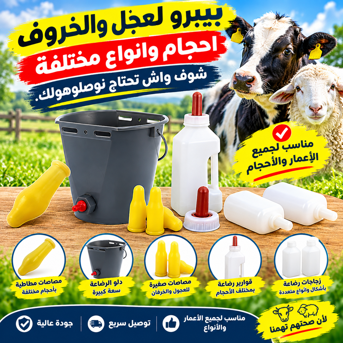 (05) بيبرونة إرضاع الخرفان والعجول